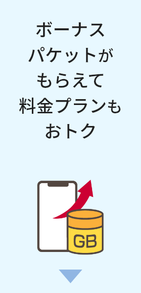 ボーナスパケットがもらえて料金プランもおトク