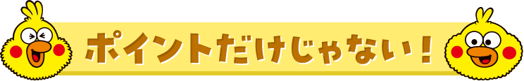 ポイントだけじゃない！