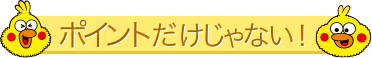 ポイントだけじゃない！