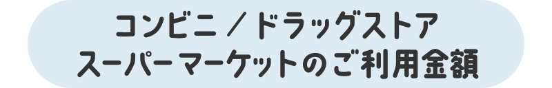 コンビニ／ドラッグストア／スーパーマーケットのご利用金額