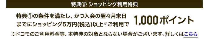 特典② ショッピング利用特典