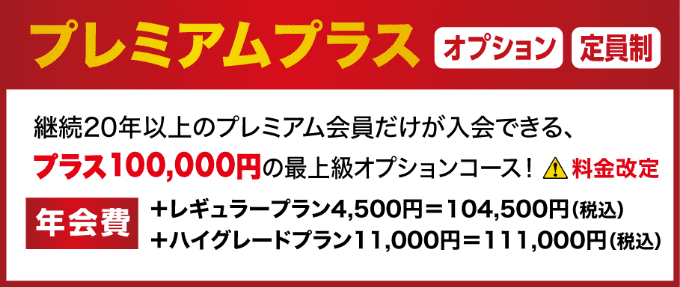 プレミアムプラス　オプション　定員制