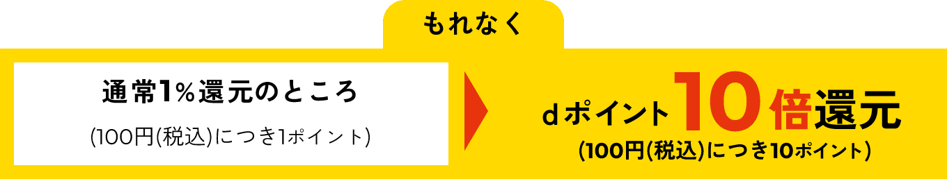 dポイント10倍還元