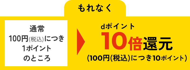 dポイント10倍還元