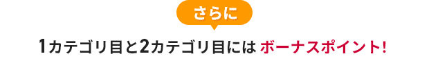 さらに1カテゴリ目と2カテゴリ目にはボーナスポイント！