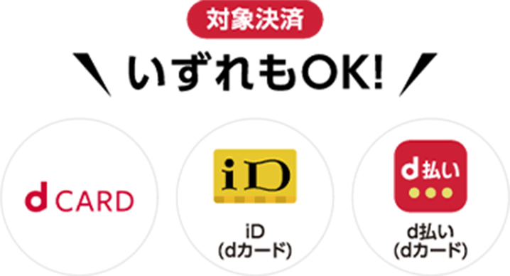 対象決済いずれもOK！