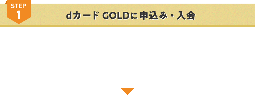 STEP1 dカード GOLDに申込み・入会
