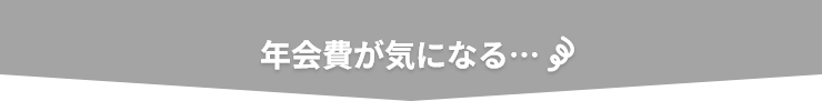 年会費が気になる…