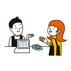 対人レジの場合 イメージ