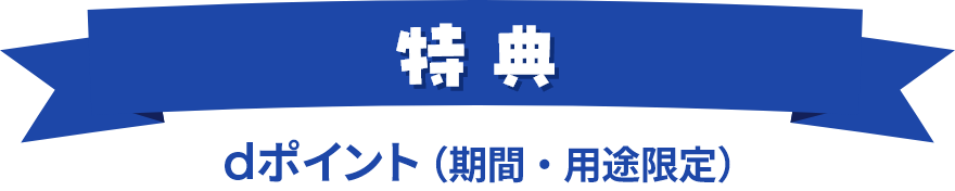 特典 dポイント(期間・用途限定)