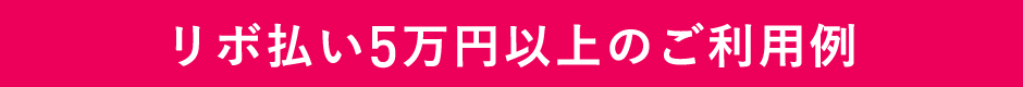 リボ払い5万円以上のご利用例