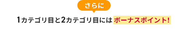 さらに1カテゴリ目と2カテゴリ目にはボーナスポイント！